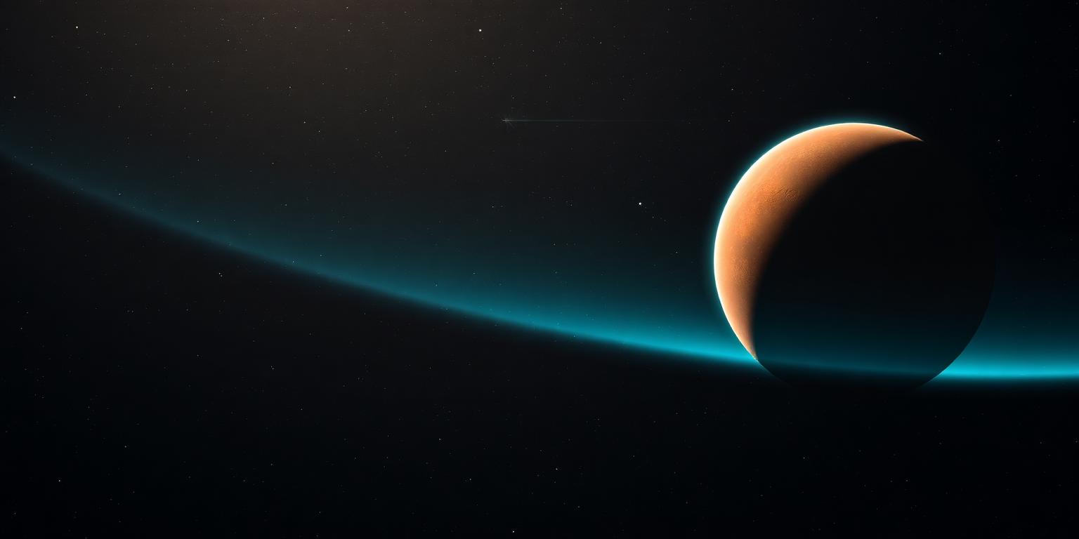 The rust-red surface and thin atmosphere of Mars